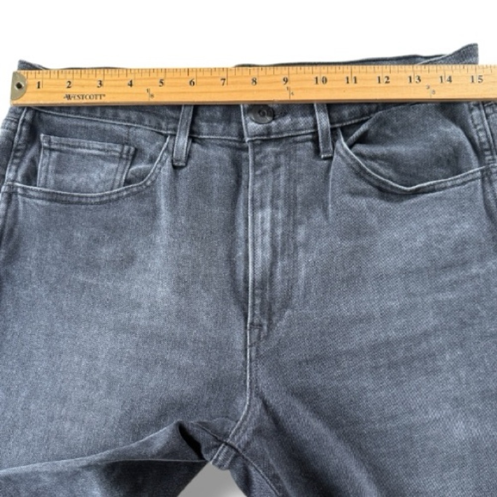 3x1 NYC Denim Austin Crop Fray Straight-Leg Jeans Rush Washed Black Gray Size 30 - Picture 8 of 11
